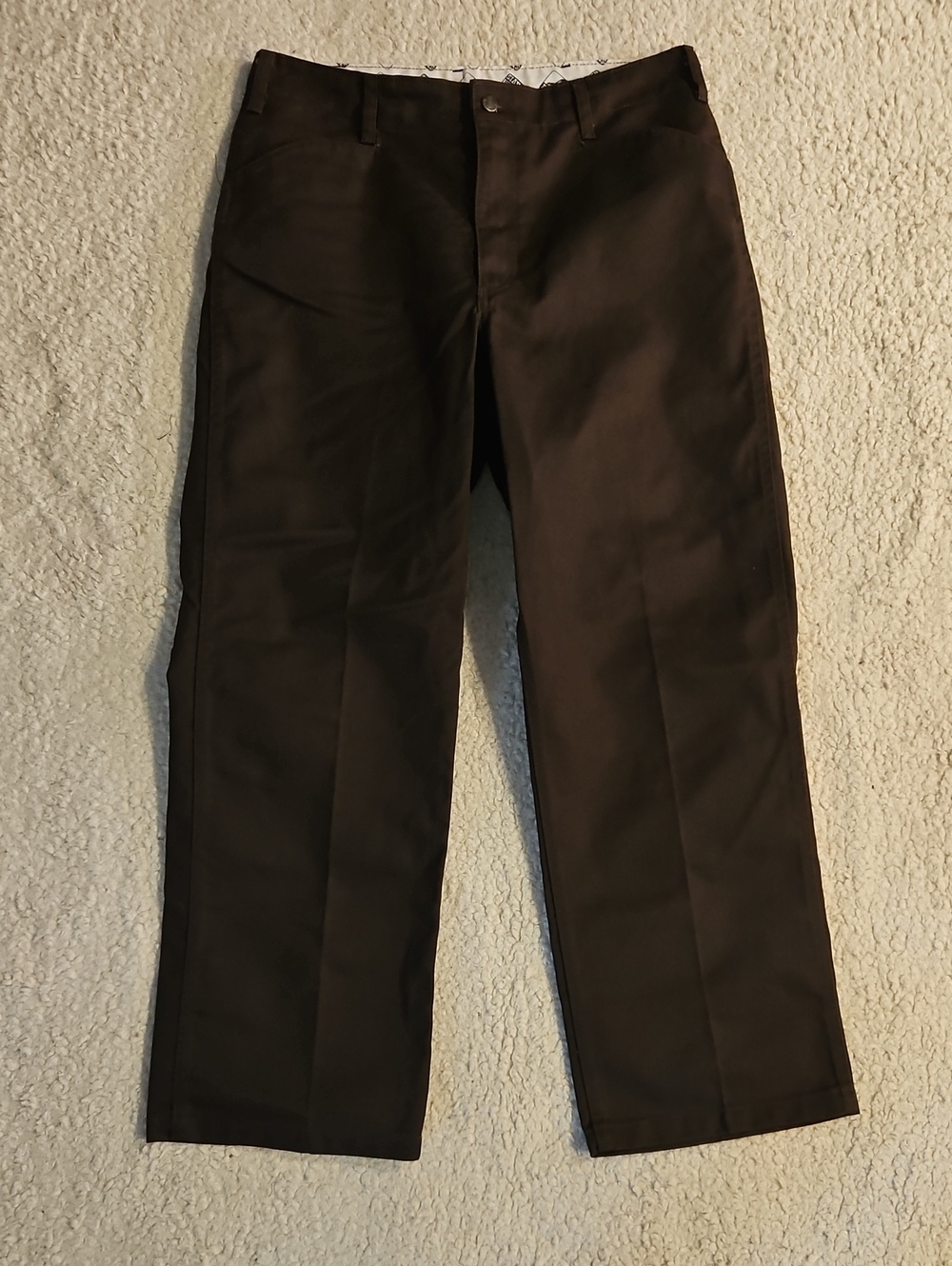 Ben Davis 34x30 Pants Dark Brown Original Ben's Straight Fit Baggy Chino